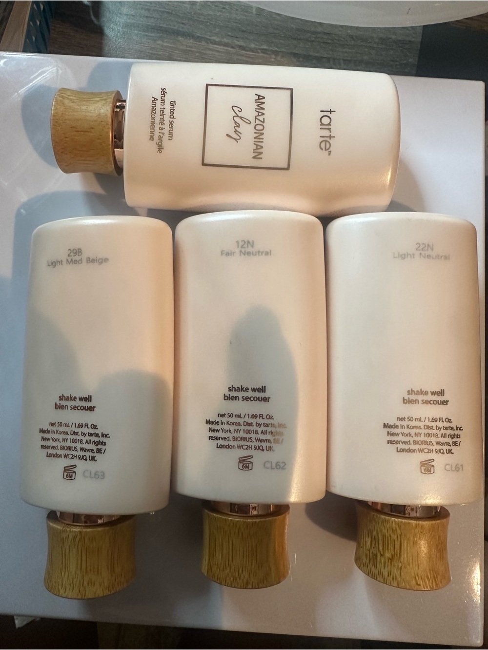 tarte Amazonian Clay Liquid Foundation Trio - Beige & Neutral Tones